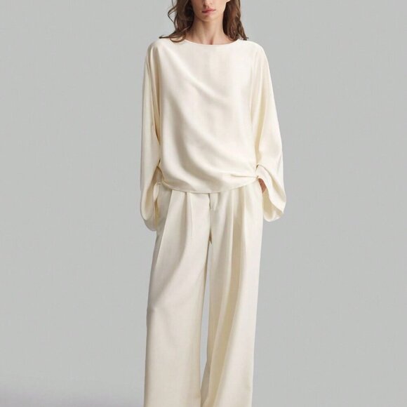 Apricot Casual Women's satin-like loose fitted blouse - Picture 7 of 7